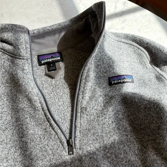 Patagonia Heather Gray Zip-Up Fleece - Picture 4 of 9
